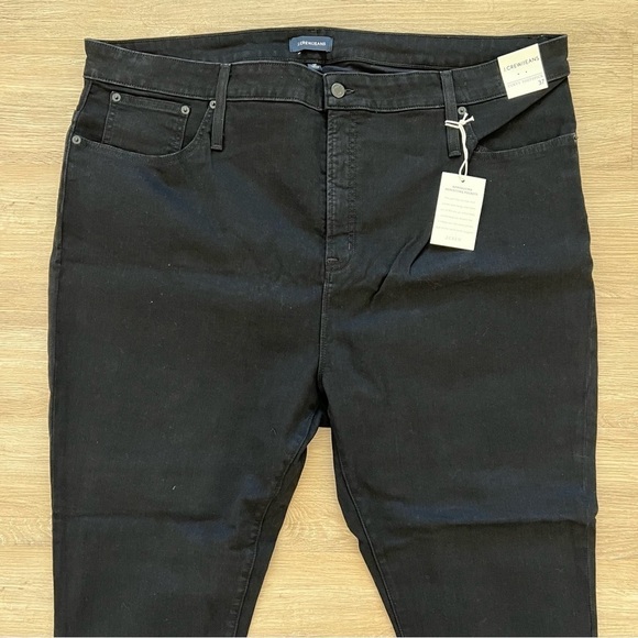 J. Crew Curvy Toothpick Jeans Stretch Ankle Length High Rise Black Size 37 - Picture 5 of 11